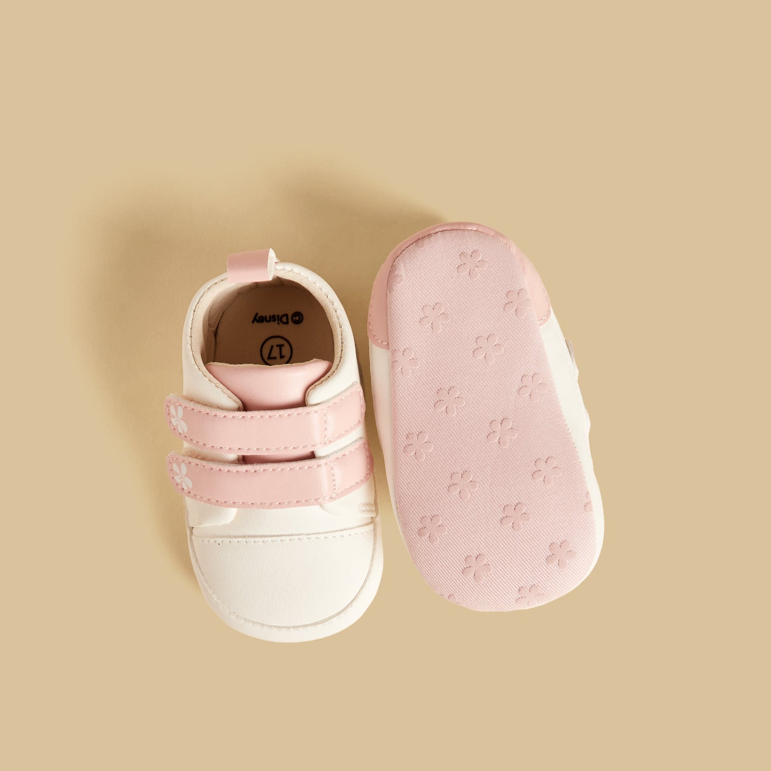 Stitch Print Booties with Hook and Loop Closure