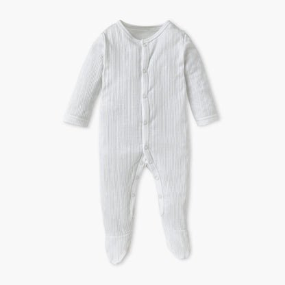 Juniors Closed Feet Solid Sleepsuit with Long Sleeves - Set of 3