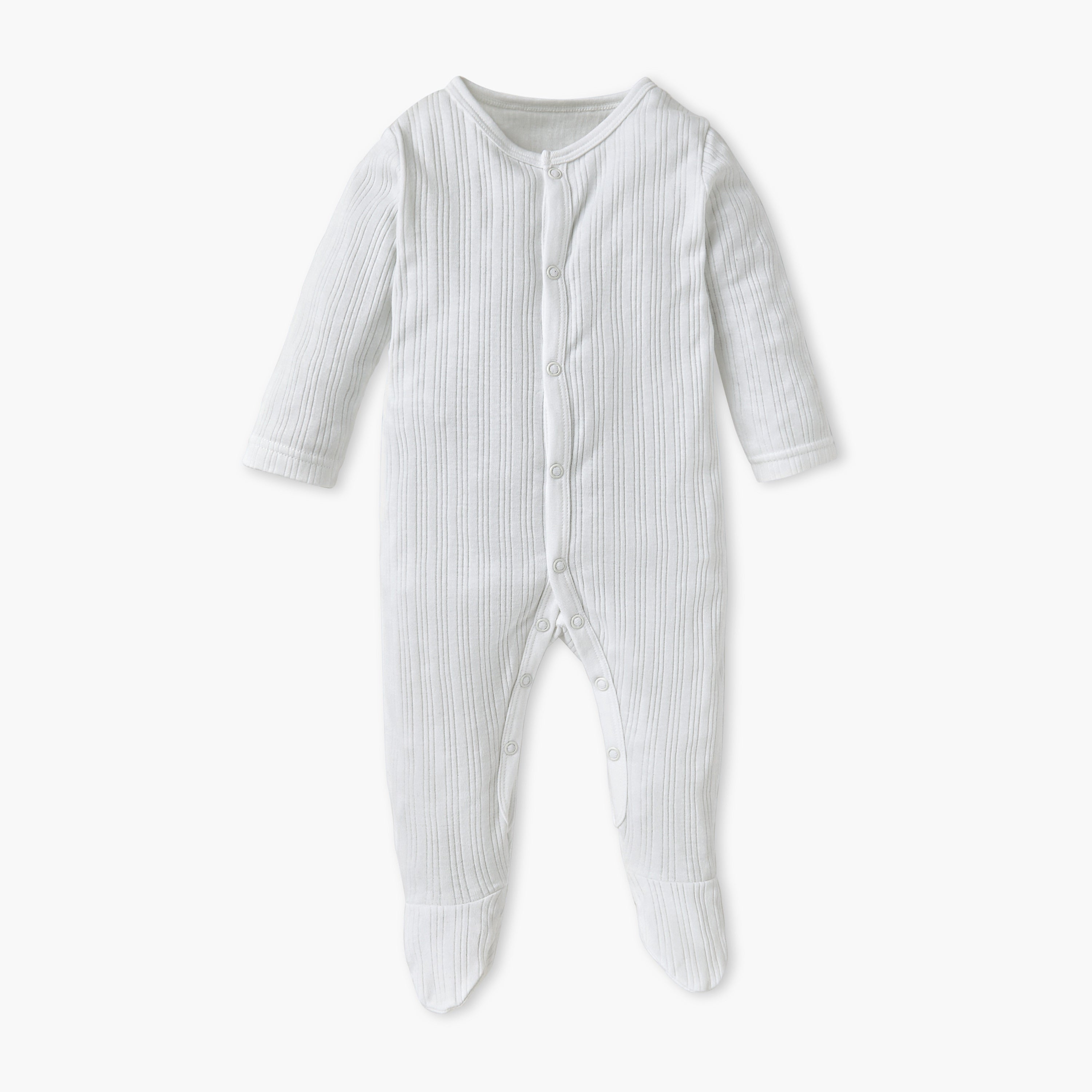 Juniors Closed Feet Solid Sleepsuit with Long Sleeves - Set of 3