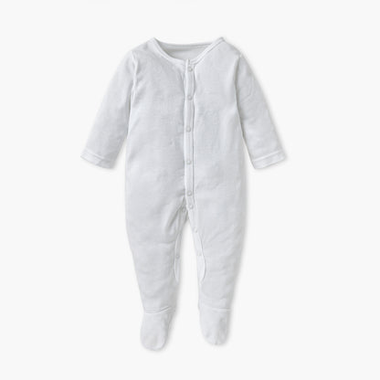 Juniors Closed Feet Solid Sleepsuit with Long Sleeves - Set of 3