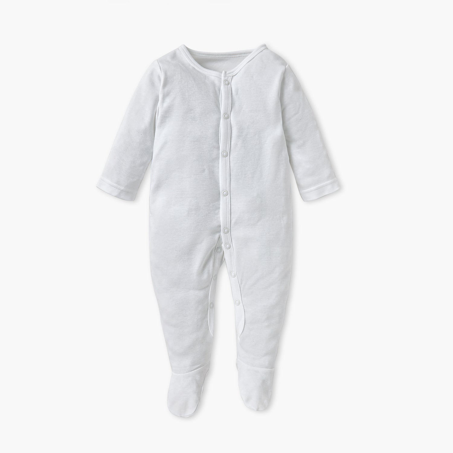 Juniors Closed Feet Solid Sleepsuit with Long Sleeves - Set of 3