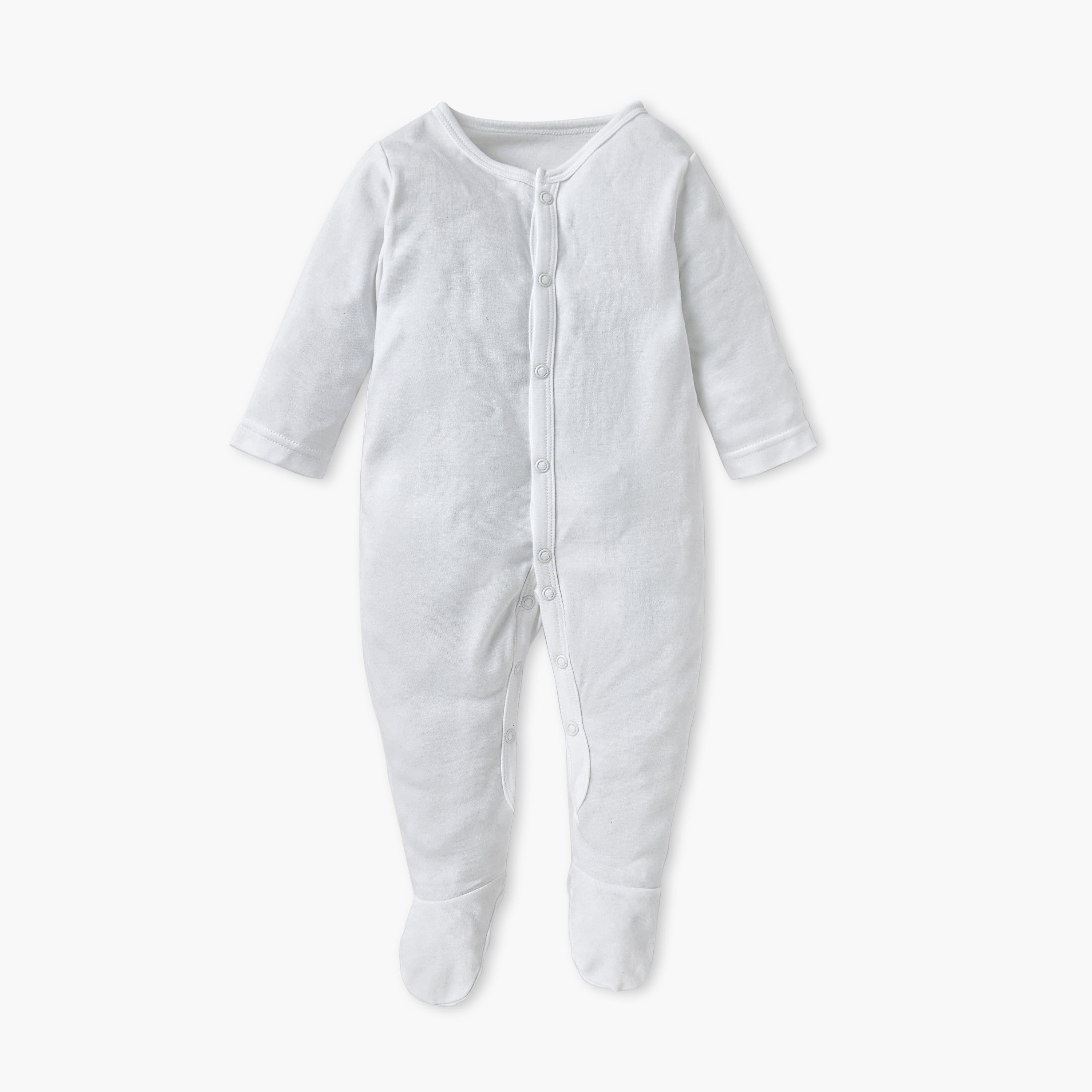 Juniors Closed Feet Solid Sleepsuit with Long Sleeves - Set of 3