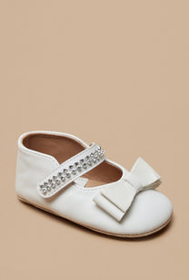Barefeet Bow Accent Booties with Hook and Loop Closure-undefined-image-1