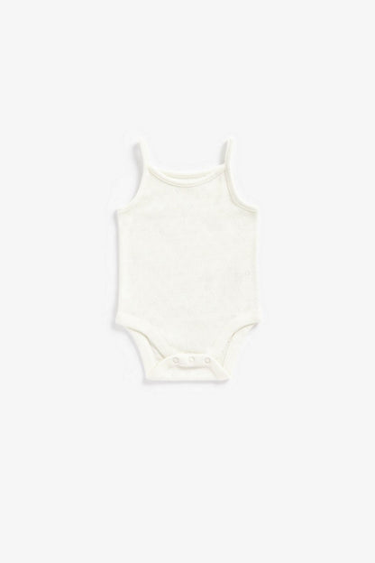 5 Pack Pointelle Strappy Bodysuits
