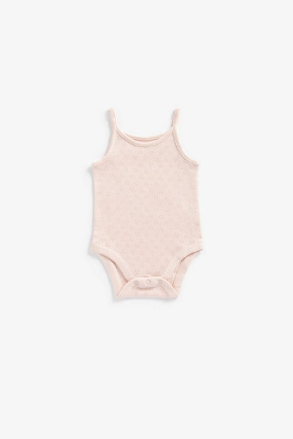 5 Pack Pointelle Strappy Bodysuits