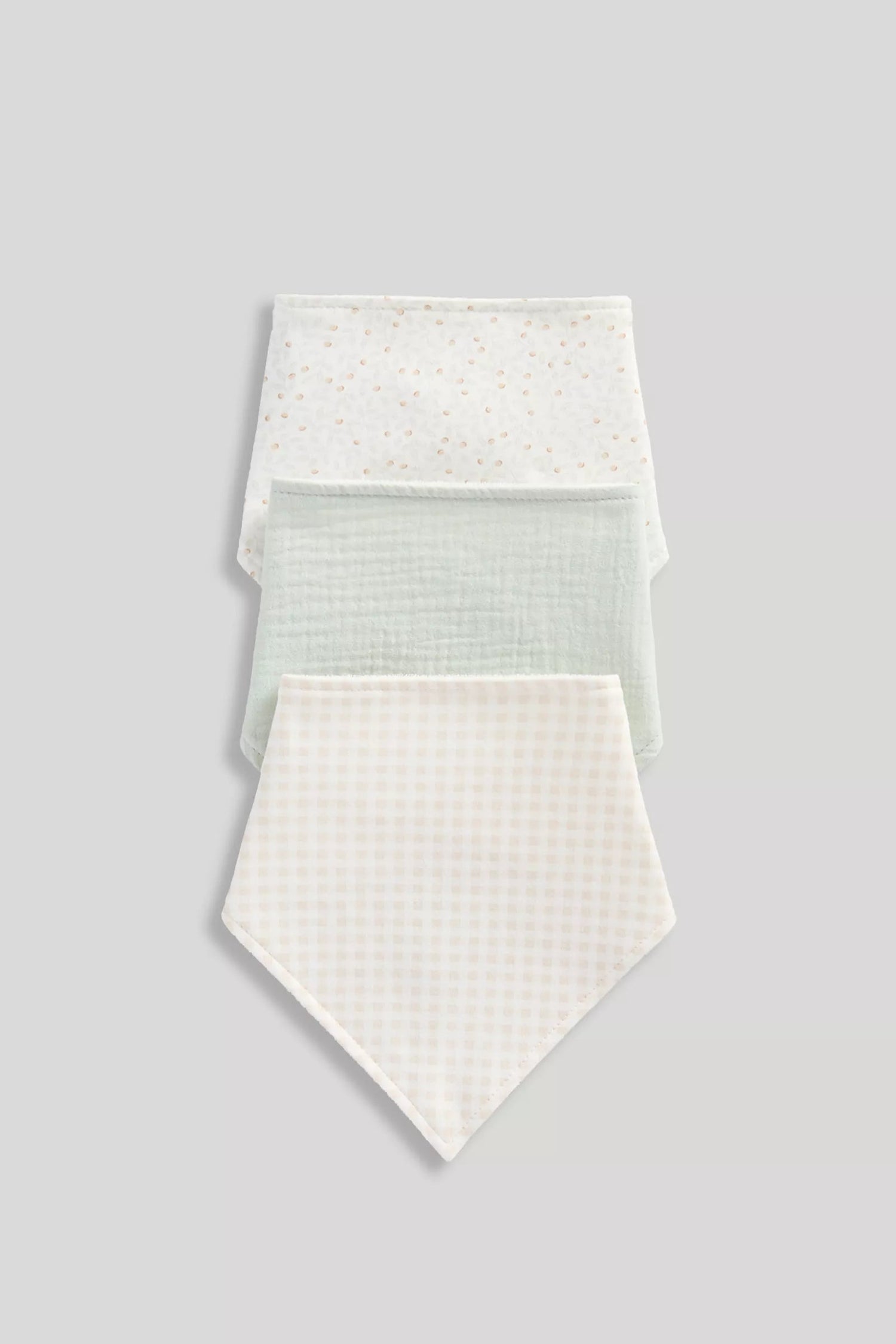 3 Pack Mothercare Dribble Bibs - Cream