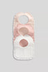 3 Pack Mothercare Muslin Dribble Bibs - Light Brown