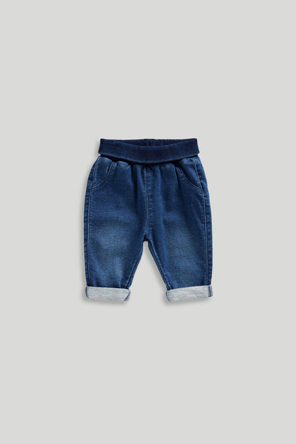 Denim Jogger Jeans, newborn to 3 years - Blue / 12-18 Months