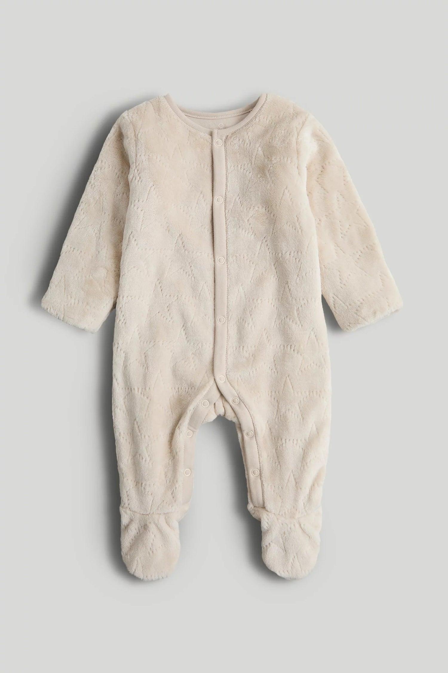 White Star Fleece All-in-One - Light Brown / Up to 1 Month