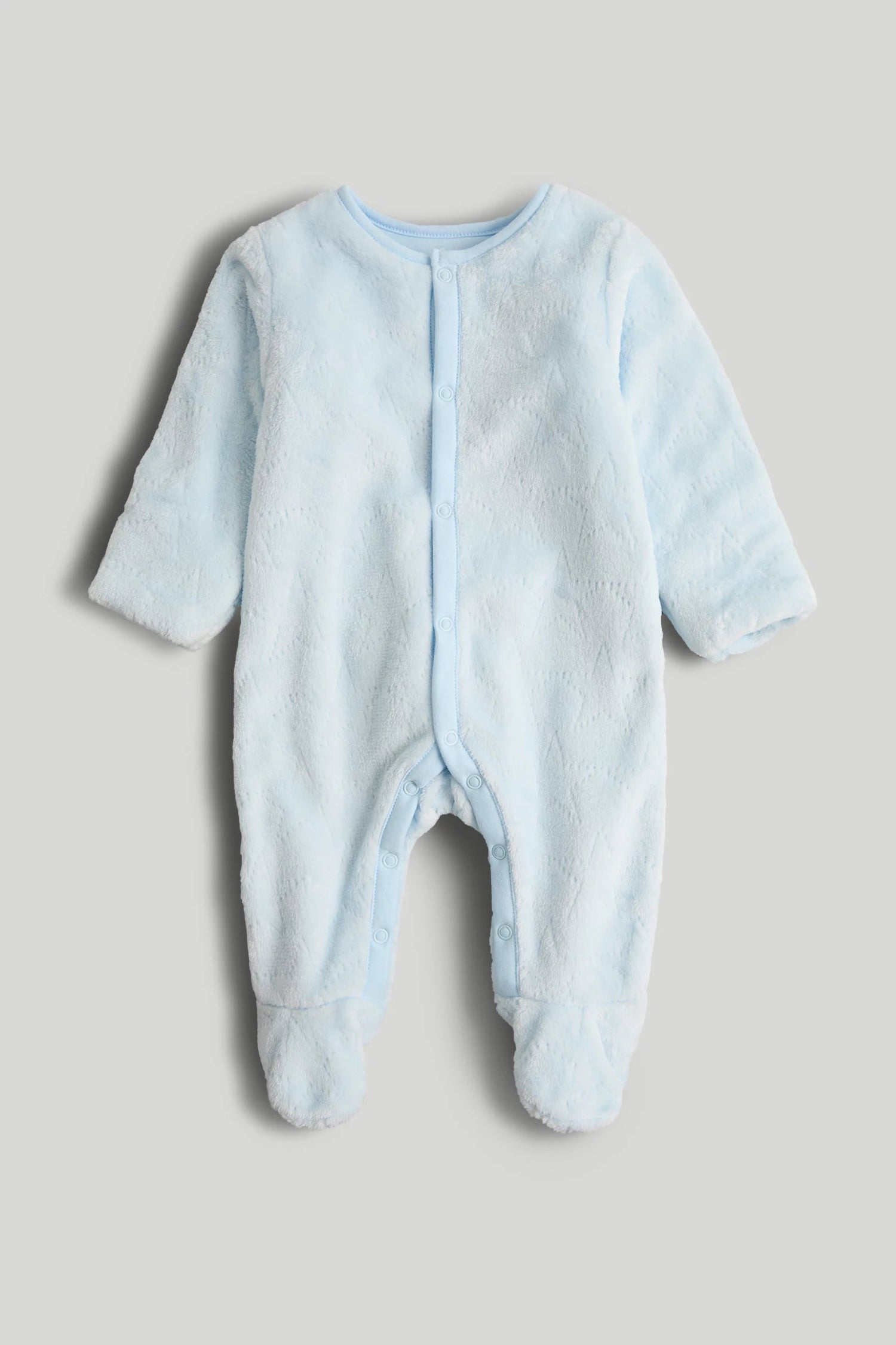 Blue Star Fleece All-in-One - Light Blue / 12-18 Months