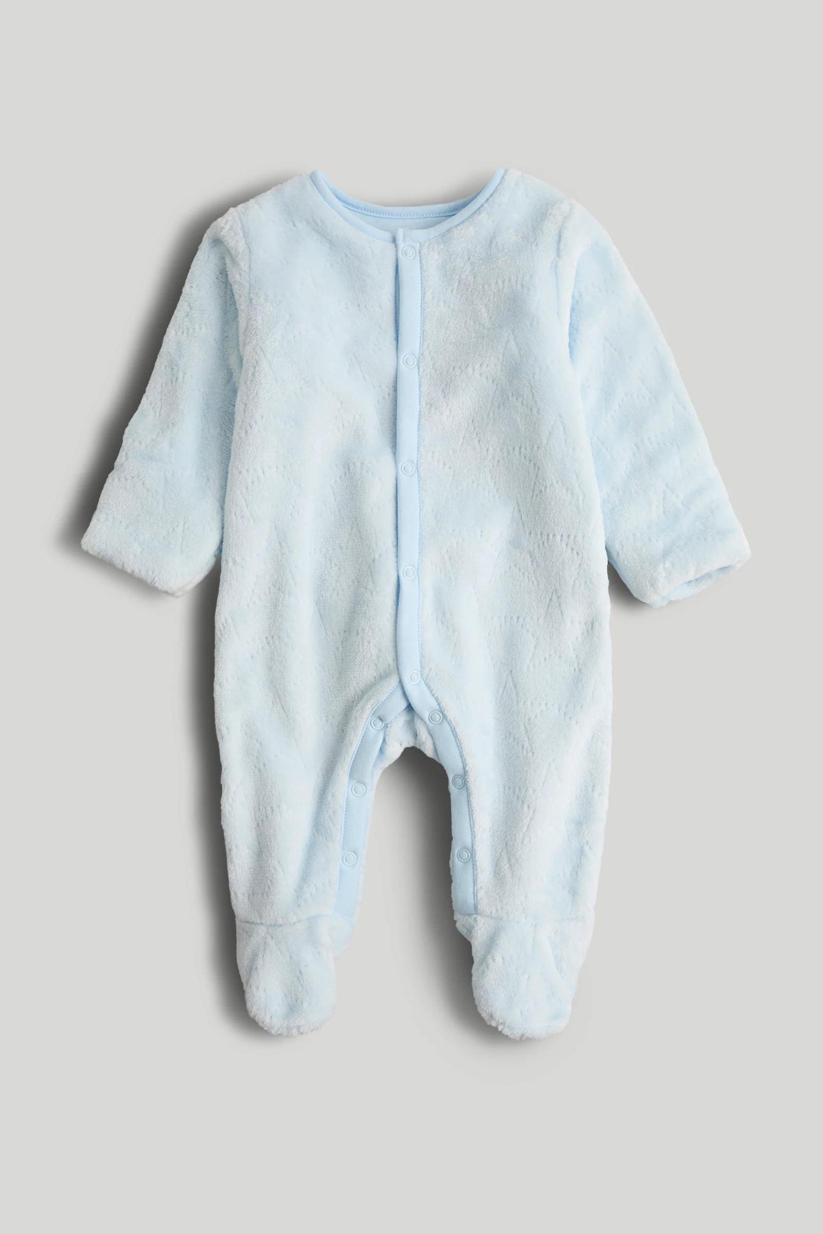 Blue Star Fleece All-in-One - Light Blue / 12-18 Months