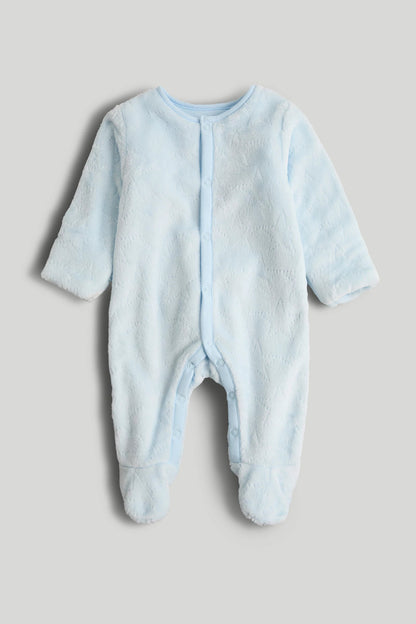 Blue Star Fleece All-in-One - Light Blue / 12-18 Months