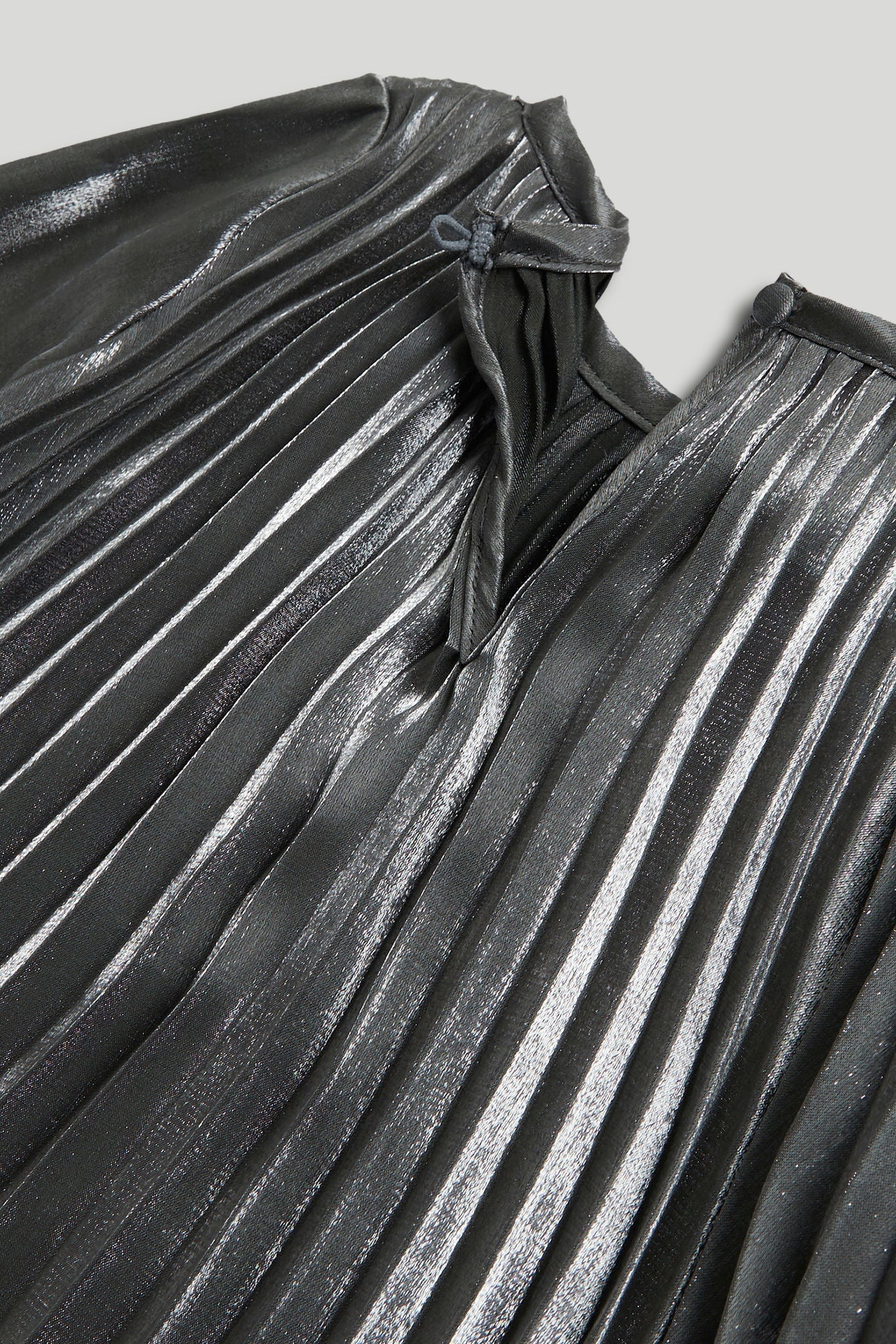 Purple Pleated Shimmer Dress