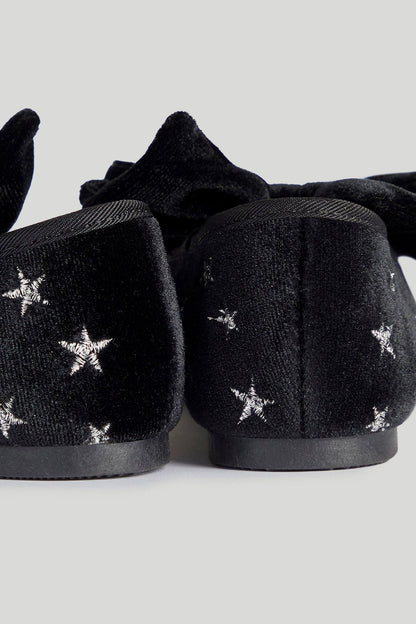 Black Star Ballerina Shoes