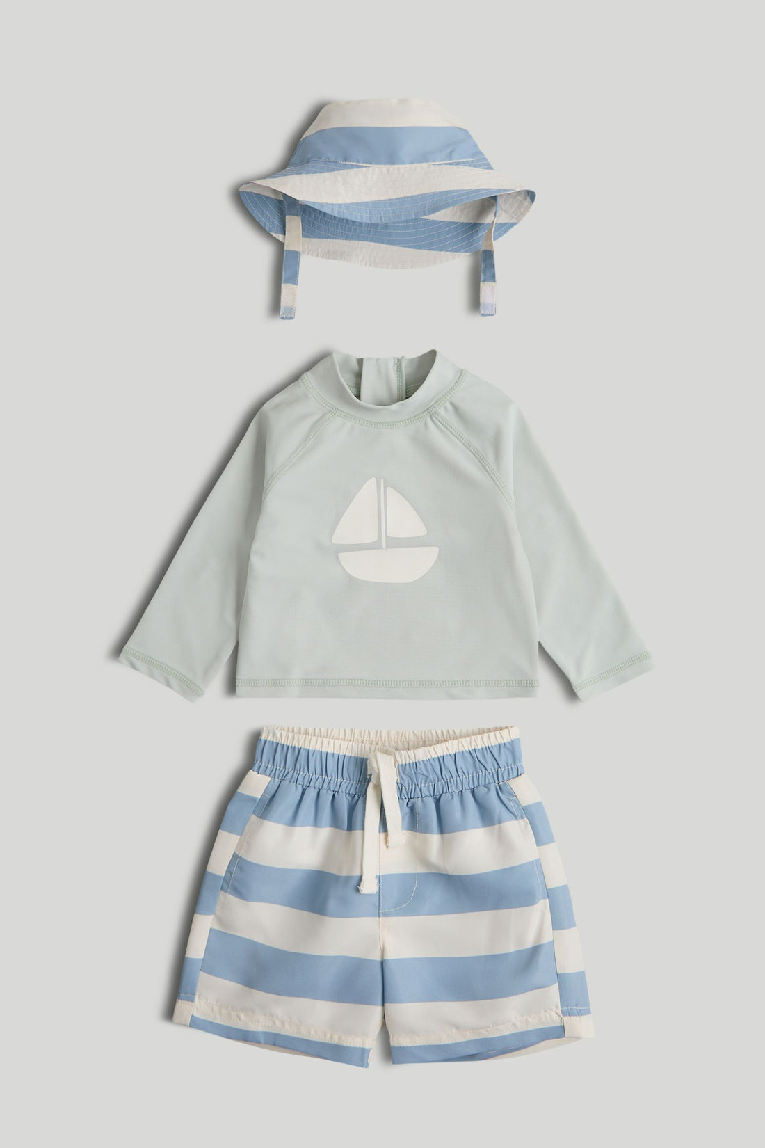Sunsafe UPF50+ Rash Vest, Shorts and Hat - Multi / 12-18 Months