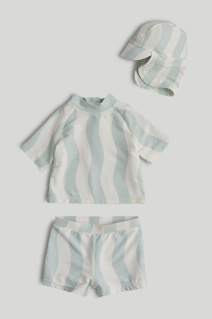 Sunsafe UPF50+ Rash Vest, Shorts and Keppi Hat - Multi / 12-18 Months