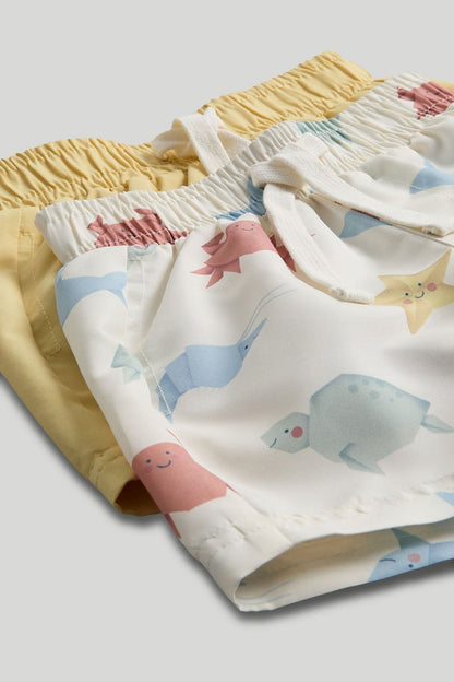 2 Pack Sea Life Swim Shorts