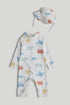 Sunsafe UPF50+ Rash Suit and Keppi Hat - Cream / 12-18 Months