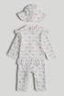 Sunsafe UPF50+ Rash Suit and Keppi Hat - Pink / 12-18 Months