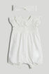 My First White Romper and Headband Outfit - White / 12-18 Months