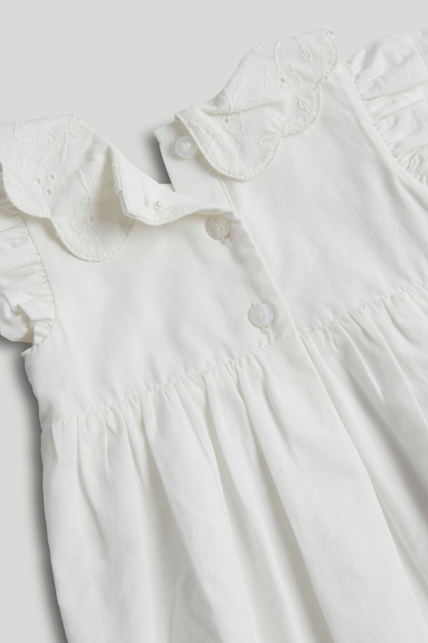 My First White Romper and Headband Outfit
