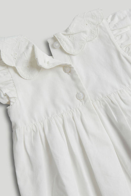 My First White Romper and Headband Outfit