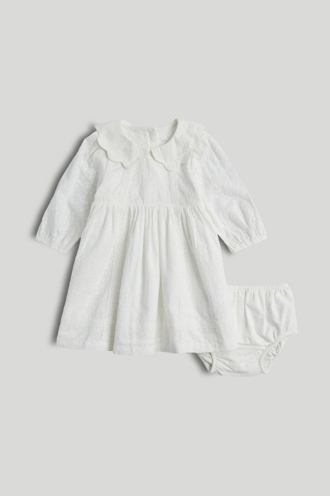 My First Embroidered Dress and Knickers Outfit - White / 12-18 Months