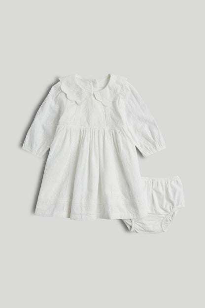 My First Embroidered Dress and Knickers Outfit - White / 12-18 Months
