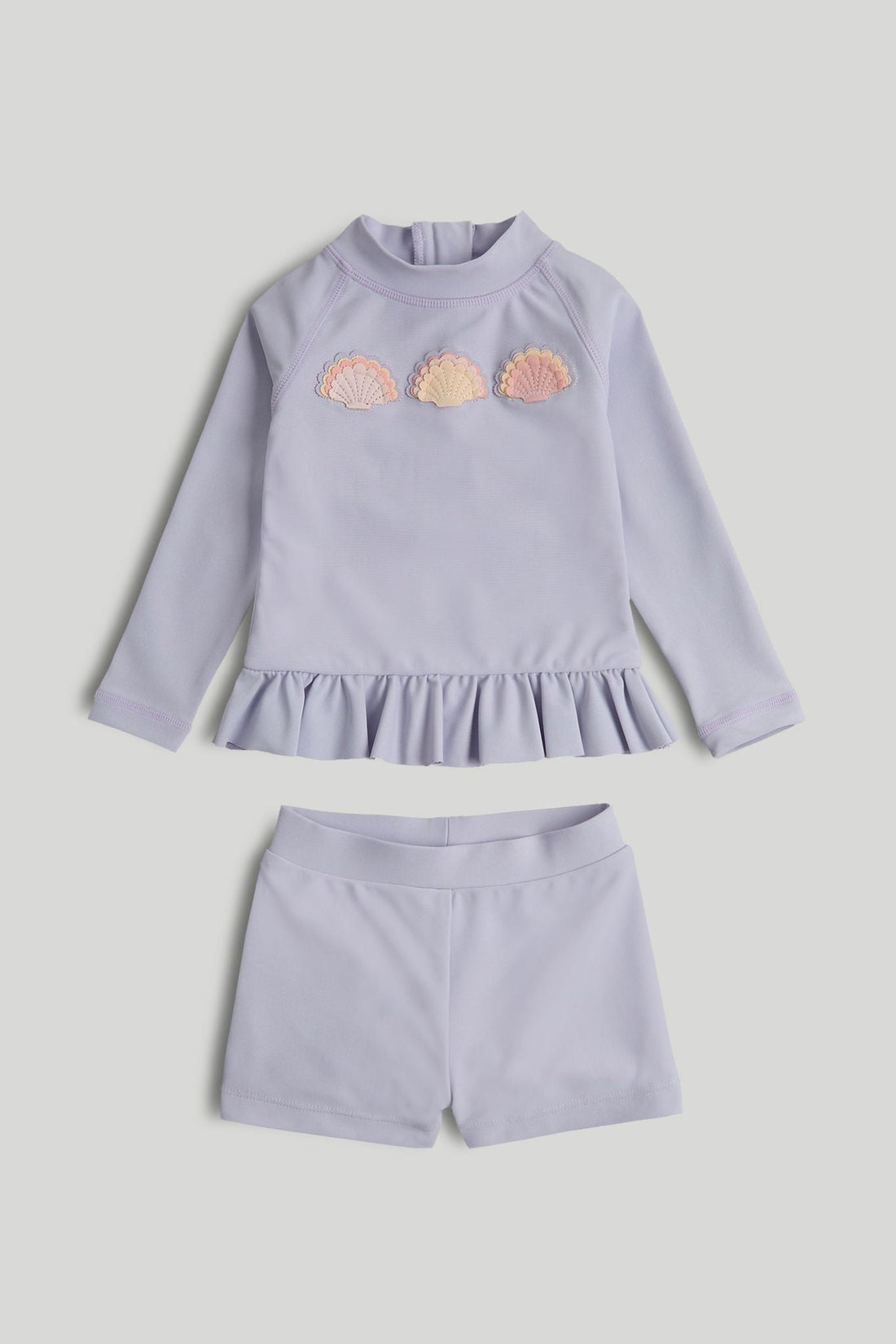 Sunsafe UPF50+ Rash Vest and Shorts Set - Light Purple / 12-18 Months