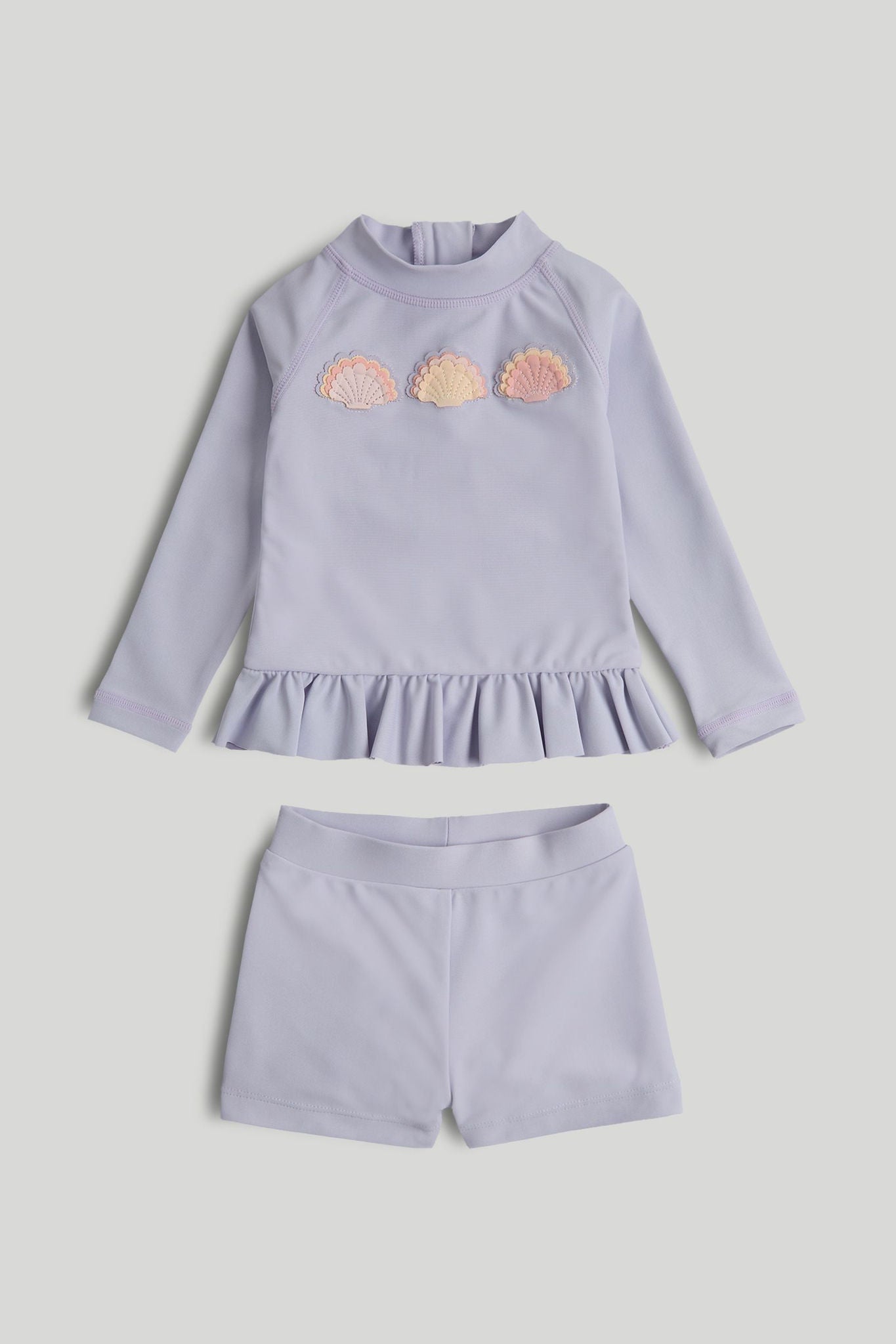 Sunsafe UPF50+ Rash Vest and Shorts Set - Light Purple / 12-18 Months