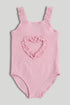 Pink Textured Swimsuit - Pink / 12-18 Months