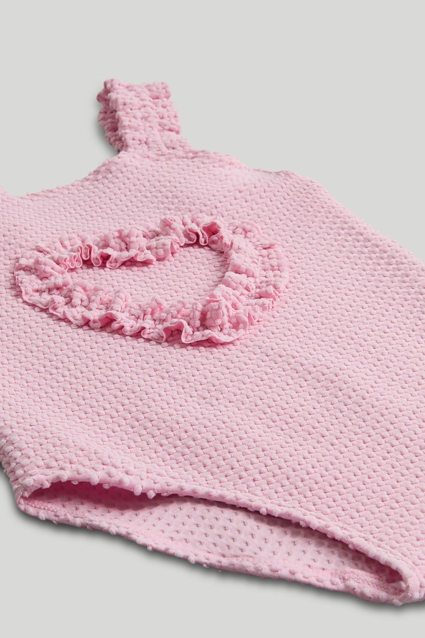 Pink Textured Swimsuit