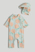 Sunsafe UPF50+ Suit and Keppi Hat Set - Multi / 12-18 Months