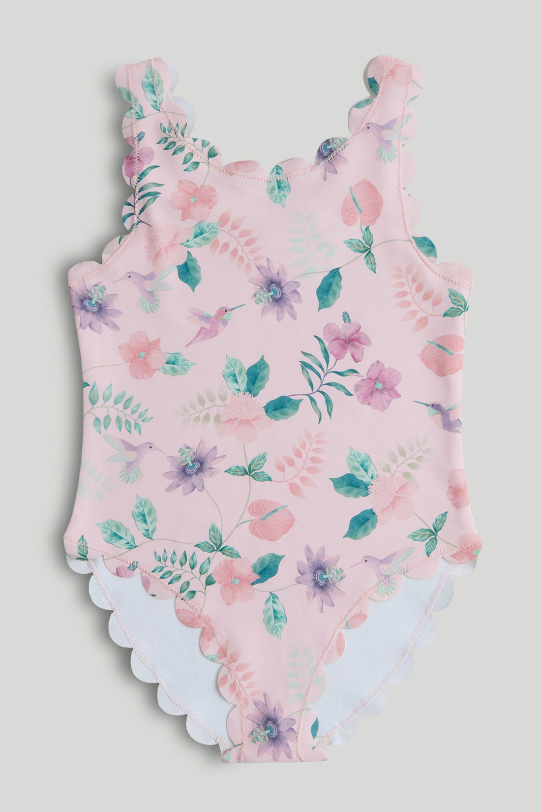 Pink Floral Swimsuit - Pink / 9-10 Years