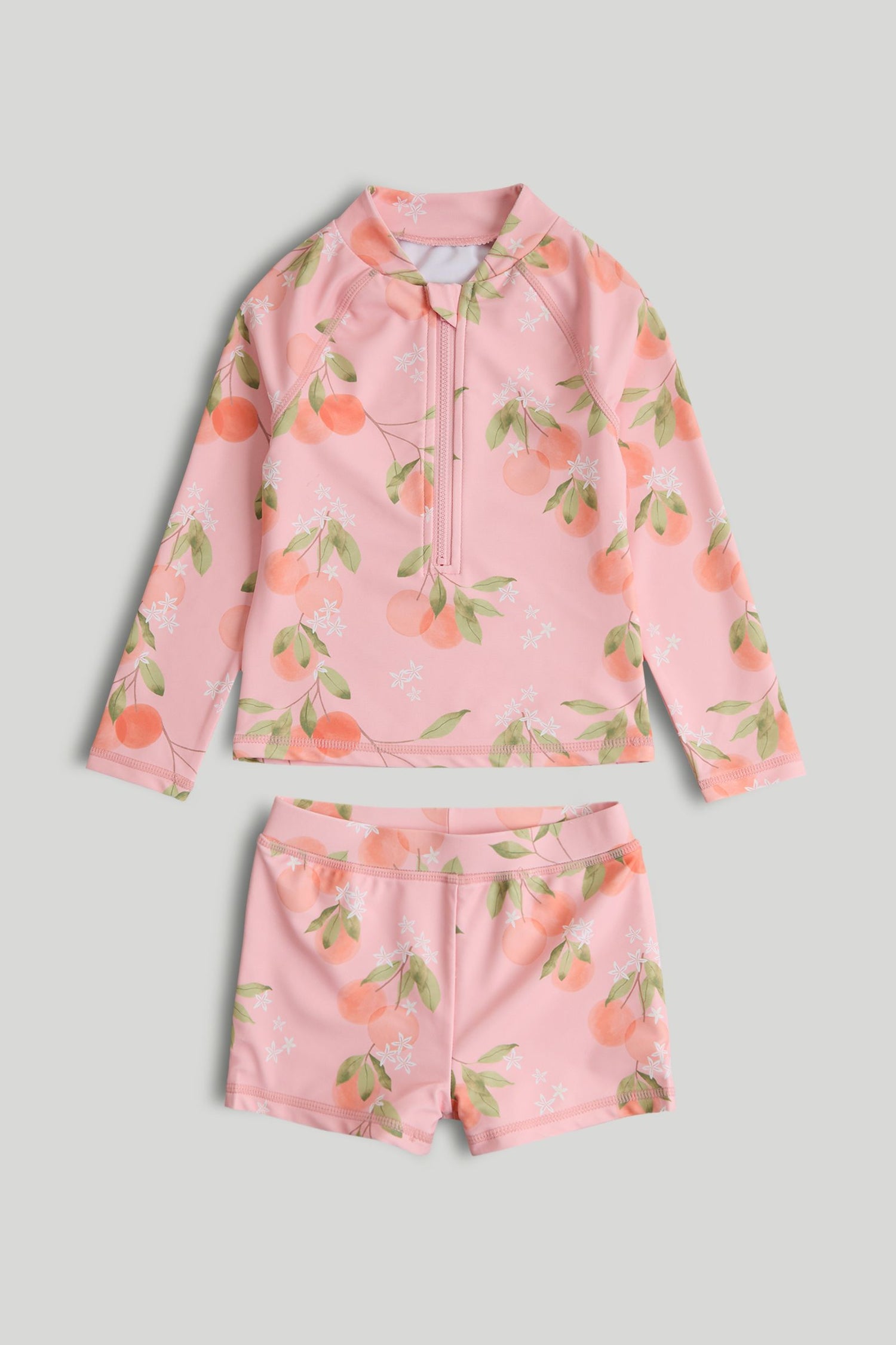 Pink Sunsafe UPF50+ Rash Vest and Shorts Set - Pink / 9-10 Years