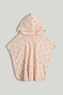 Pink Cherry Towelling Poncho - Pink