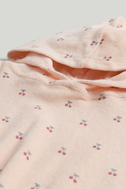 Pink Cherry Towelling Poncho