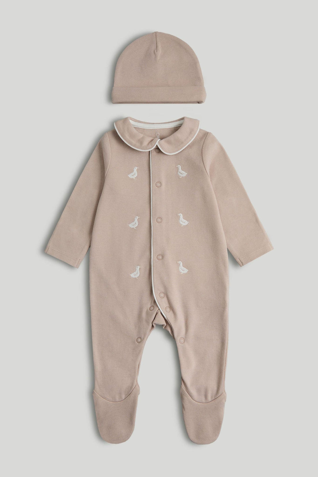 My First All-in-One and Hat Outfit - Brown / 9-12 Months