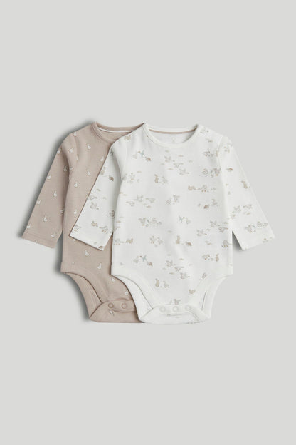 2 Pack My First Long-Sleeved Bodysuits - Multi / 12-18 Months