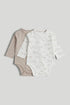 2 Pack My First Long-Sleeved Bodysuits - Multi / 12-18 Months