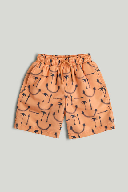 Orange Smile Swim Shorts - 9-10 Years