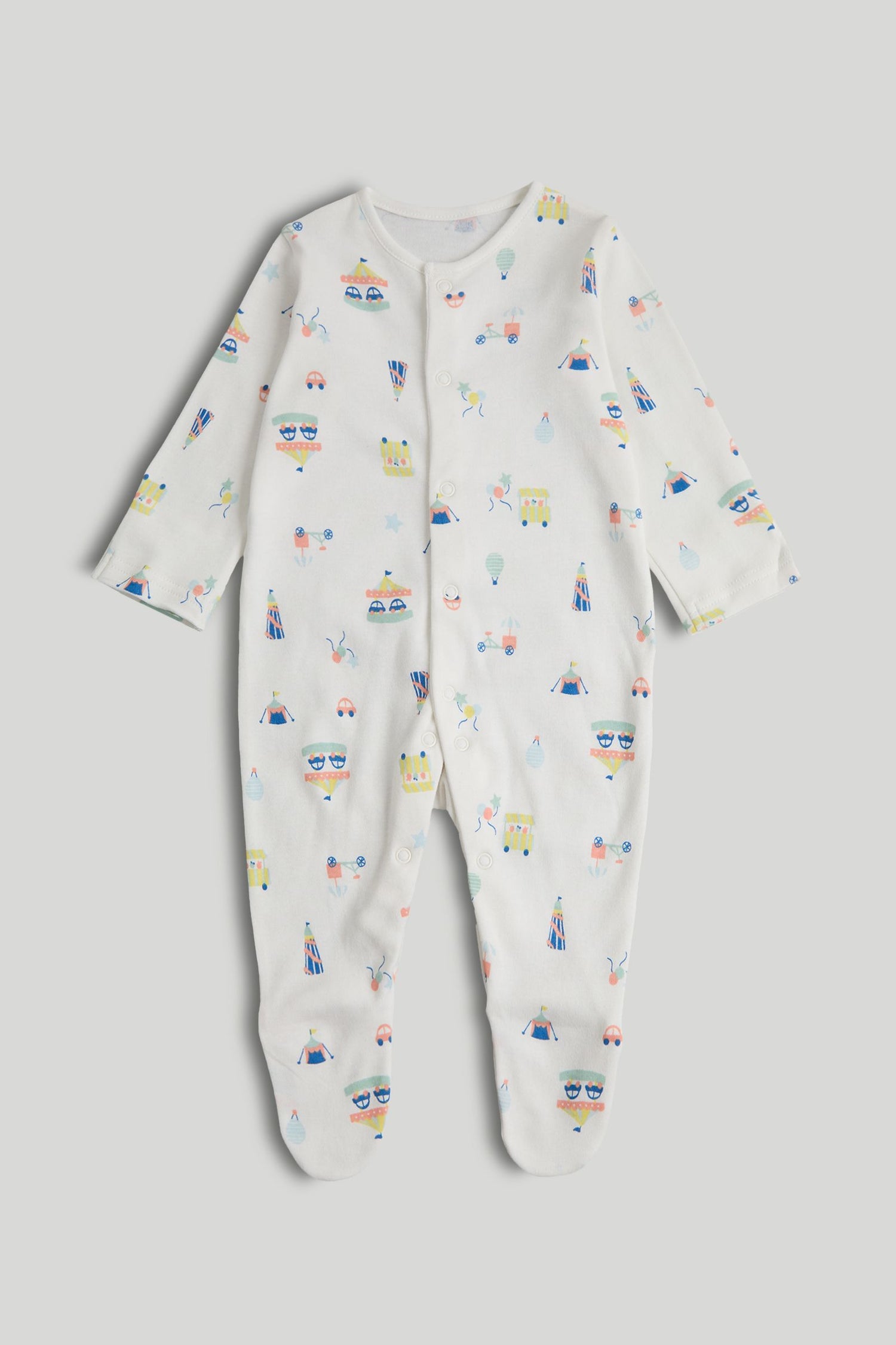 3 Pack Carnival Sleepsuits