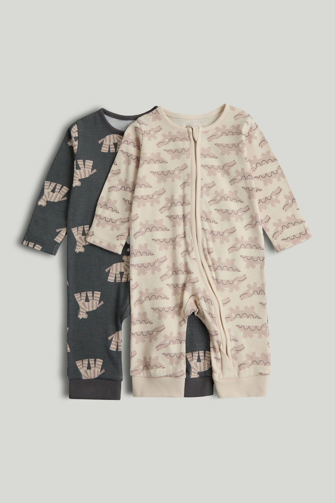 2 Pack Footless Zip-Up Sleepsuits - Multi / 12-18 Months