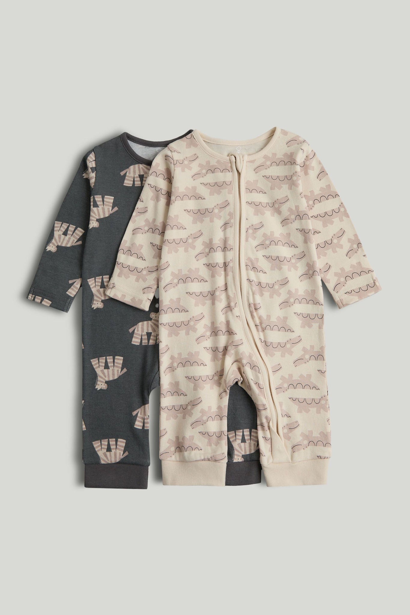 2 Pack Footless Zip-Up Sleepsuits - Multi / 12-18 Months