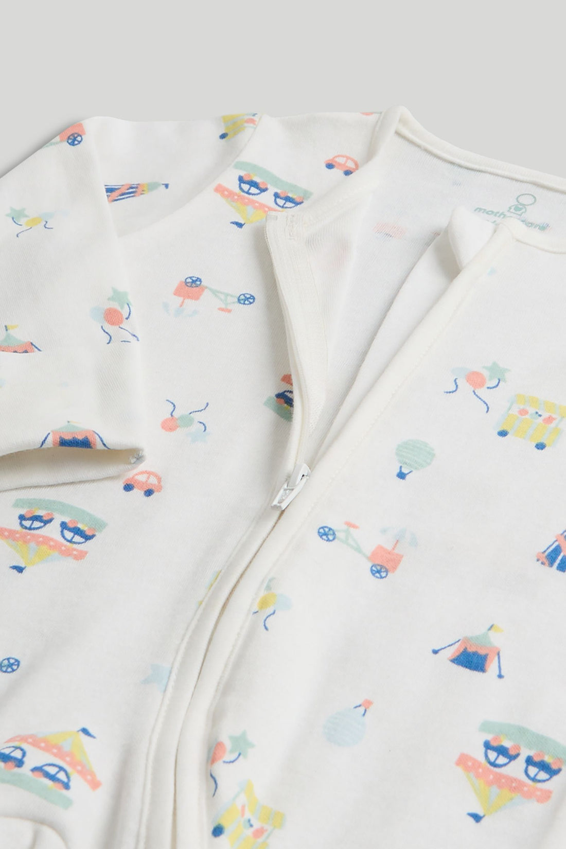 2 Pack Carnival Zip-Up Sleepsuits