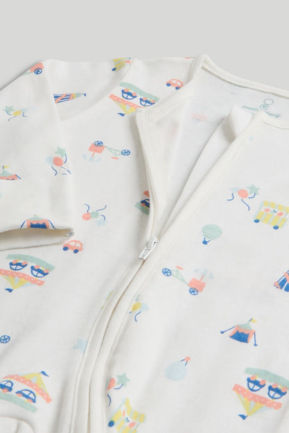 2 Pack Carnival Zip-Up Sleepsuits