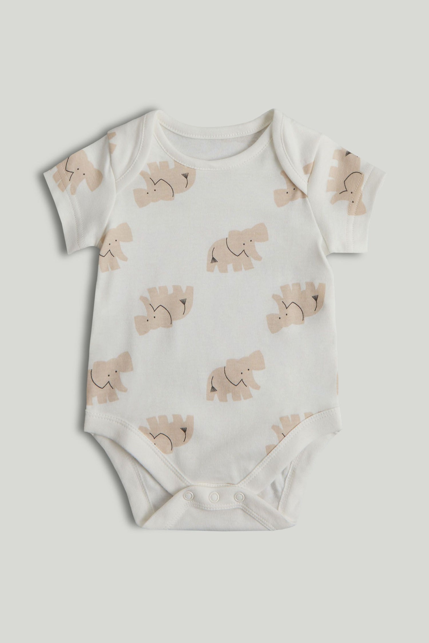 5 Pack Animals Short-Sleeved Bodysuits