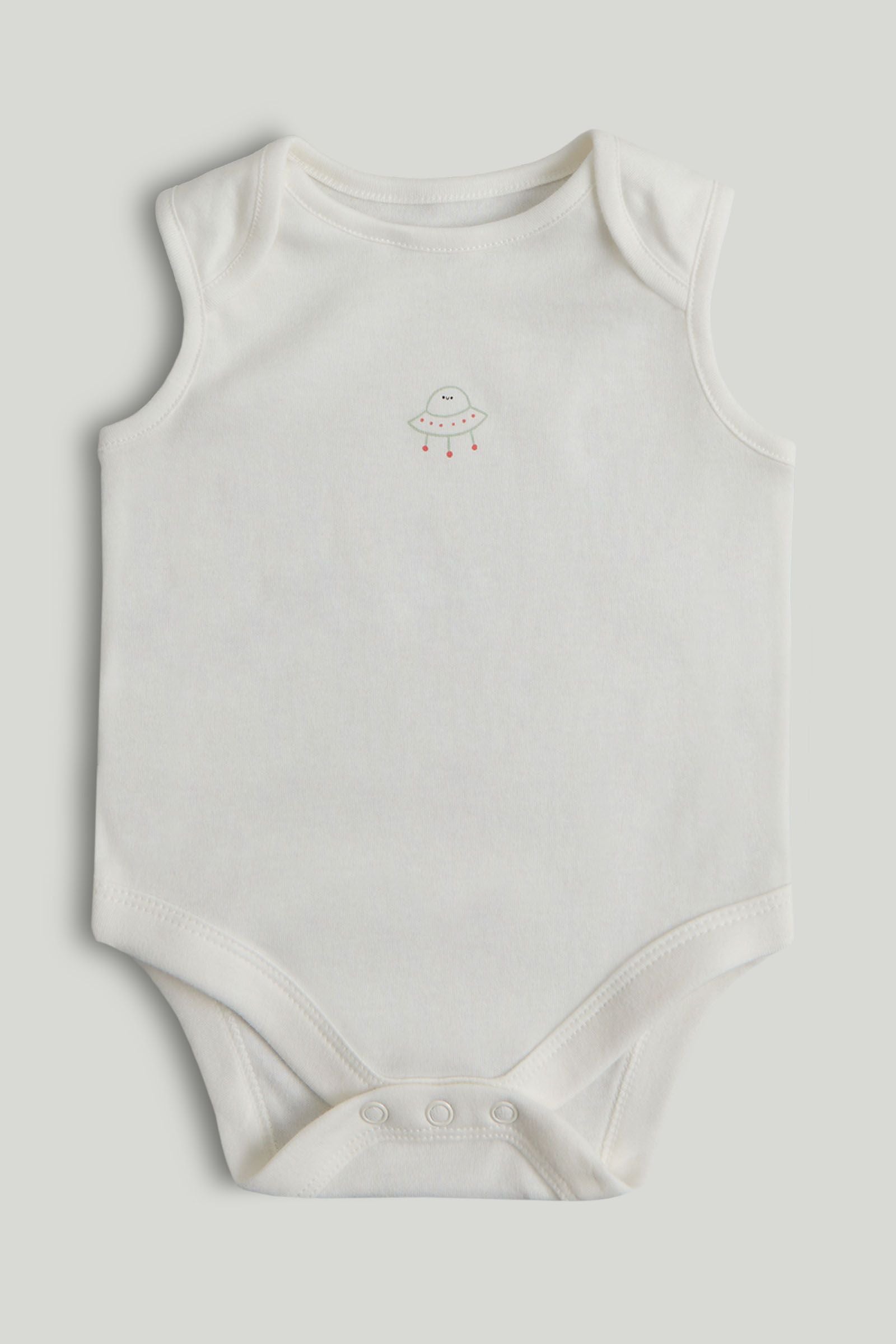 5 Pack Space Sleeveless Bodysuits