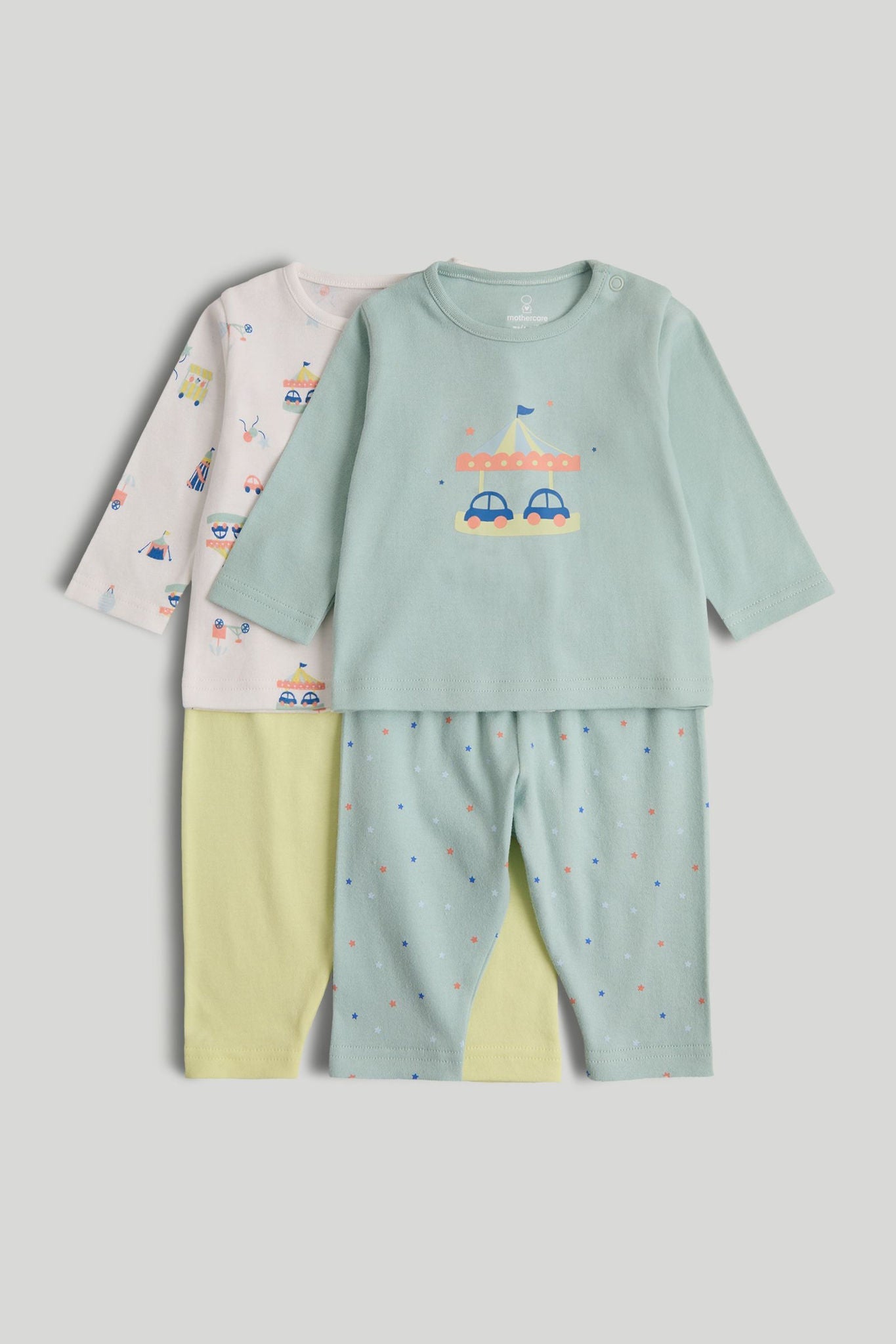 2 Pack Carnival Pyjamas - Multi / 12-18 Months
