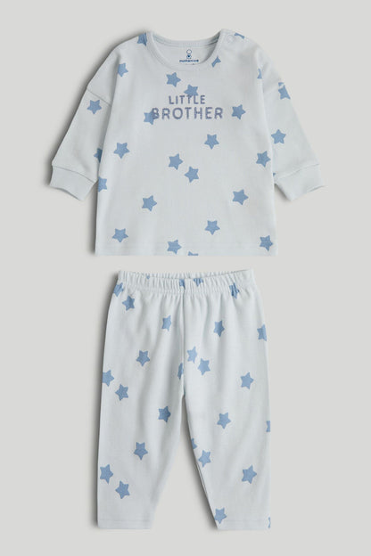 Blue Little Brother Pyjamas - Light Blue / 12-18 Months